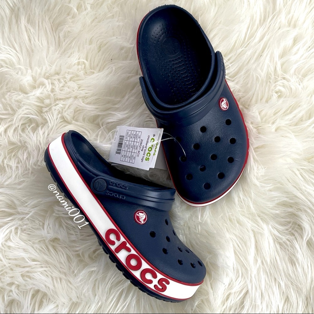 Crocs Navy Blue Side Logo